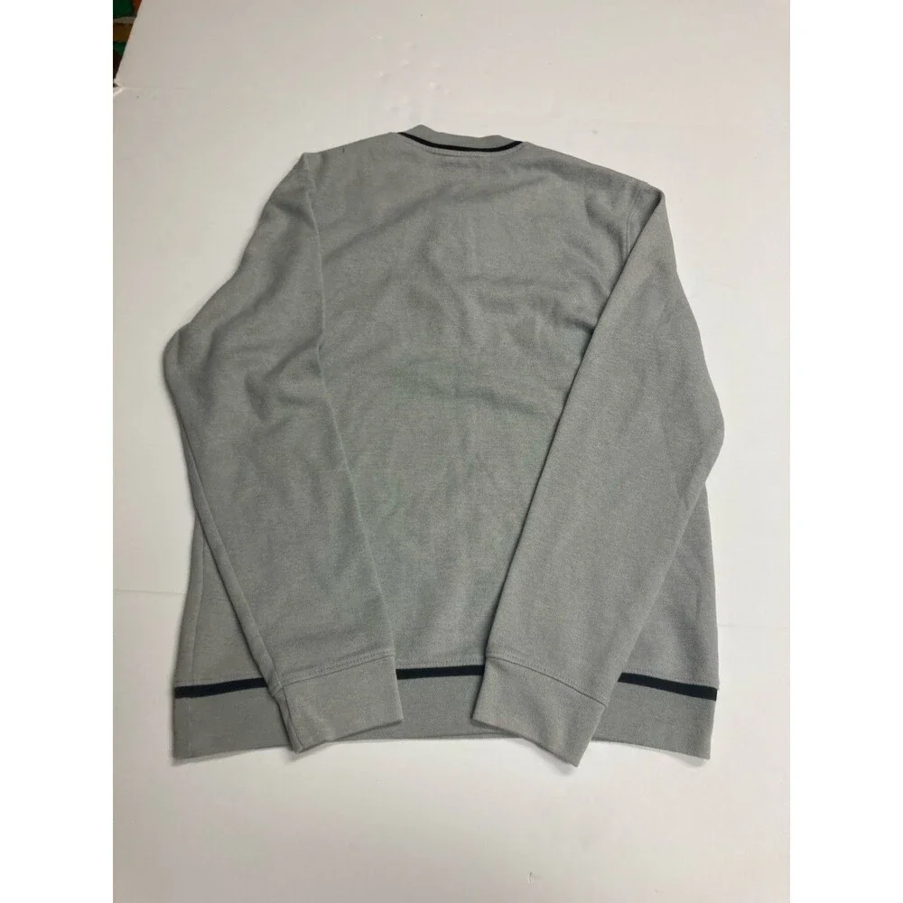 Alfani Men's Stretch Knit Colorblock 1/4 Zip Mock Neck Sweater Gray/Black S